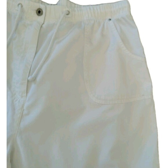 Jenny Buchanan Pants Size 16 White Cotton Capri Pockets - Picture 4 of 8